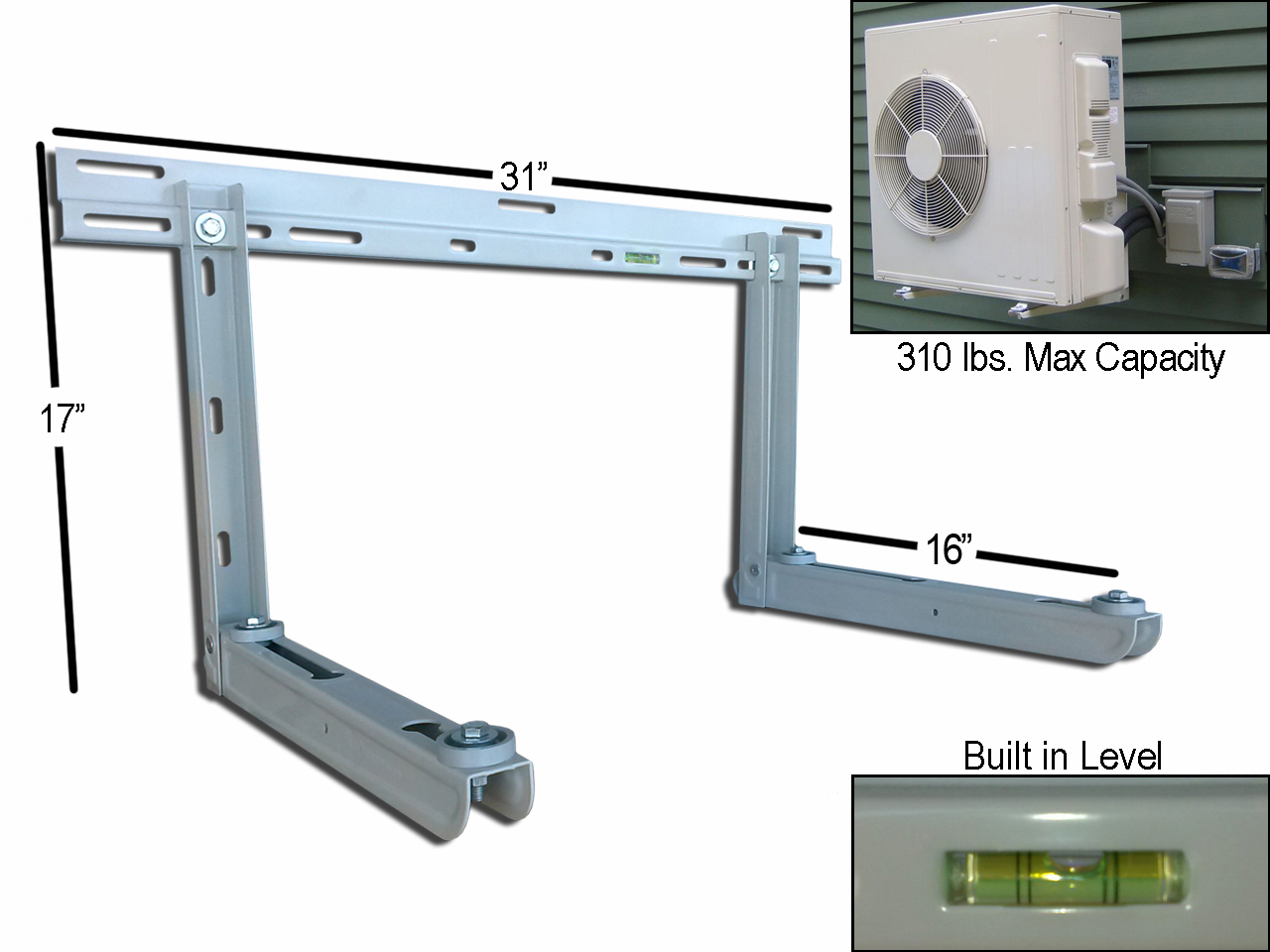 Mini Split Adjustable Outdoor Wall Bracket Medium 16